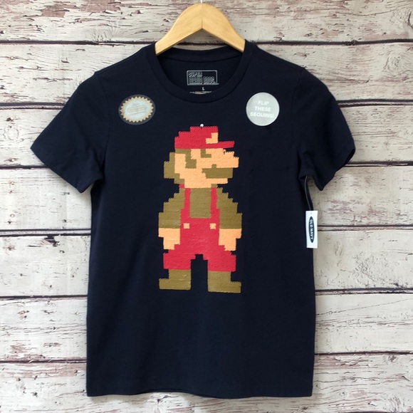 mario flip sequin shirt
